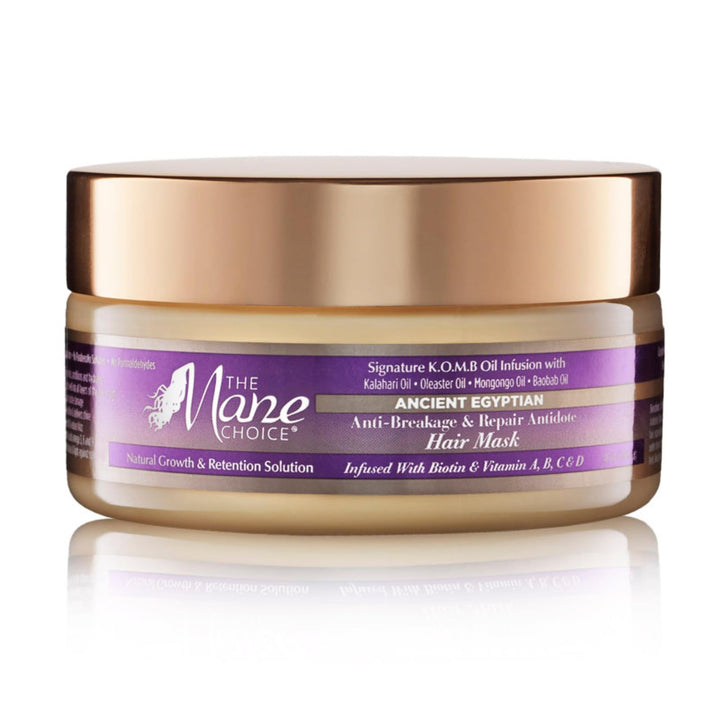 The Mane Choice front jar showing product packaging and benefit of repair