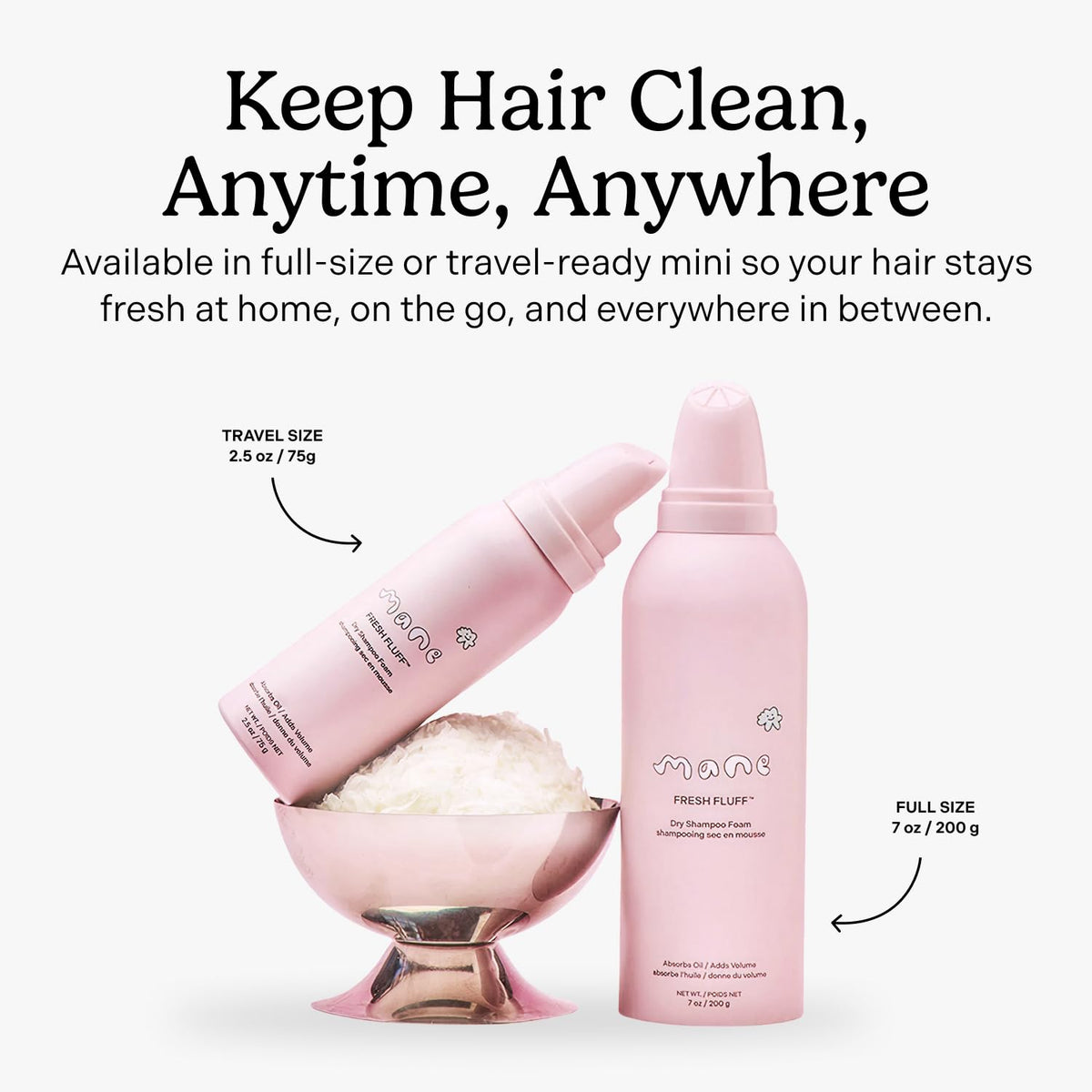 Mane Fresh Fluff used on curly hair to revive shape and softness