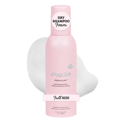 Mane Fresh Fluff front packaging showing 7 oz bottle and label benefits