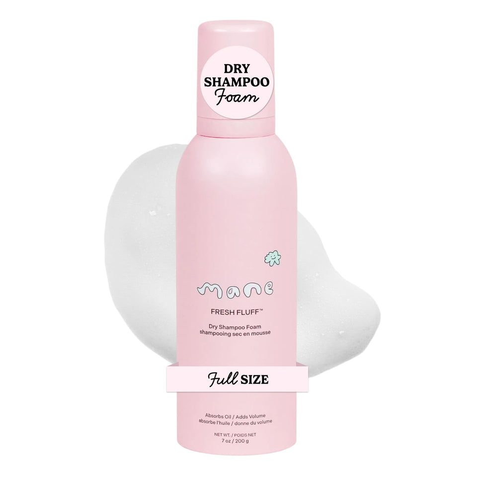 Mane Fresh Fluff front packaging showing 7 oz bottle and label benefits