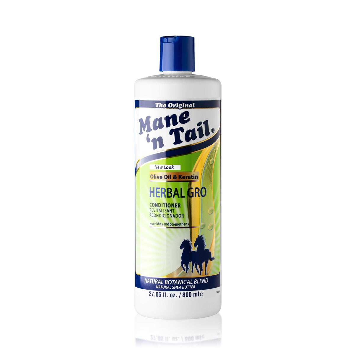 Mane 'n Tail bottles next to a ruler showing 27.05 oz scale and value