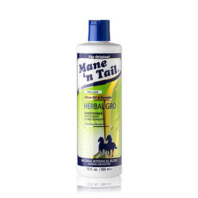 Mane 'n Tail label detail highlighting formulation information and trust benefit