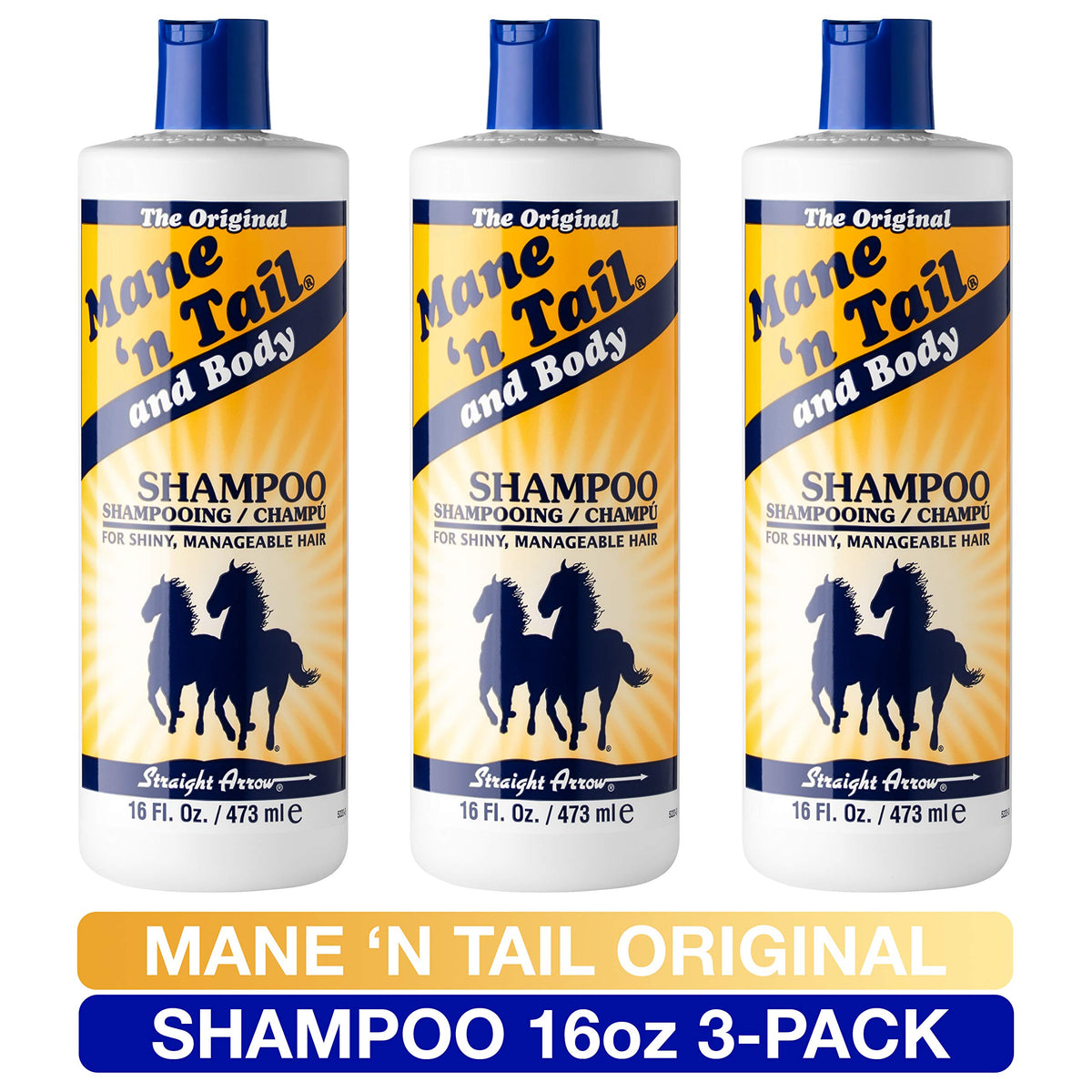 Mane 'n Tail shampoo in use lathering hair for improved manageability