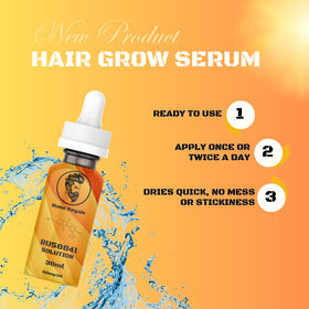 Mane Regain close-up of clear solution texture showing non-greasy carrier for easy absorption