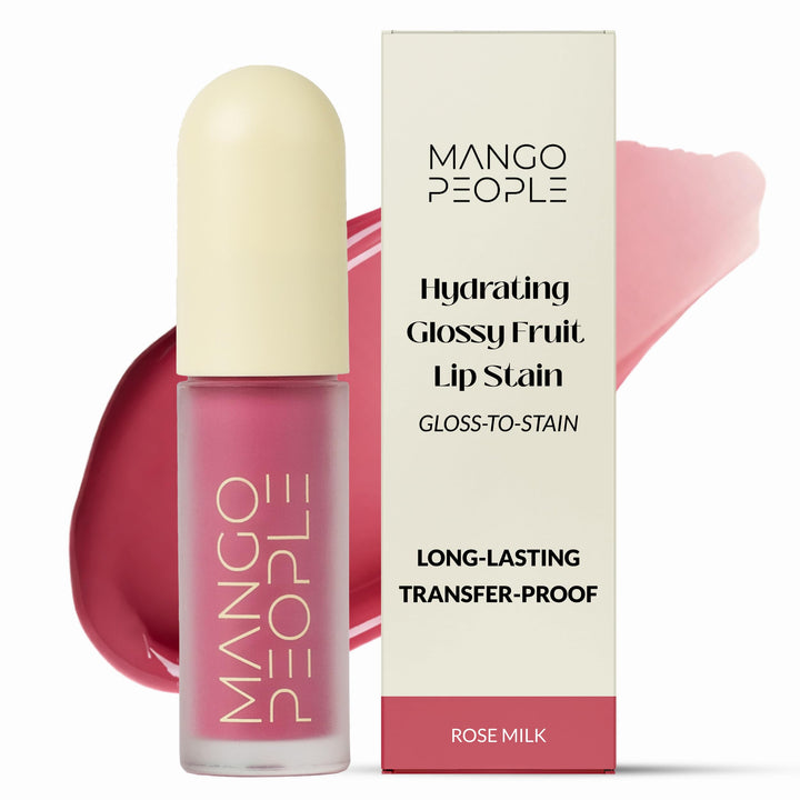 Mango People front packaging showing Rose Milk shade and glossy finish benefit
