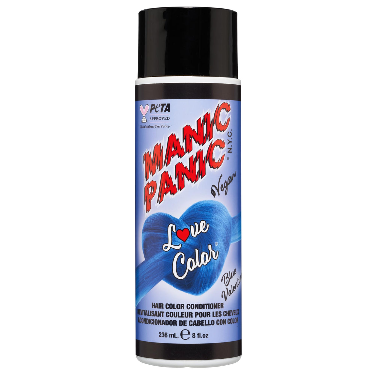 MANIC PANIC front packaging of Blue Valentine showing vibrant cobalt and product size