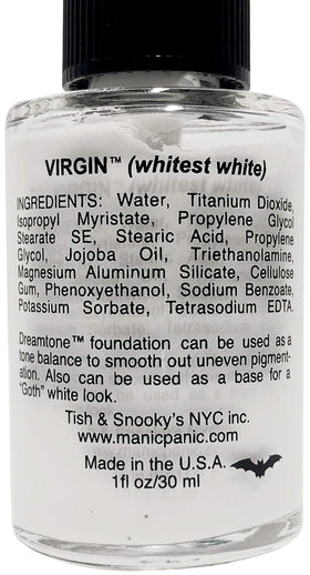 MANIC PANIC texture close-up of dispensed foundation showing creamy blendability benefit