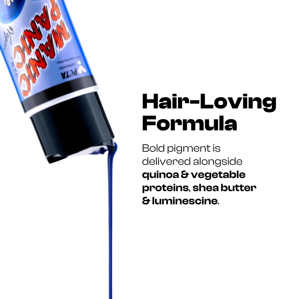 MANIC PANIC applying orange conditioner to hair for instant color refresh