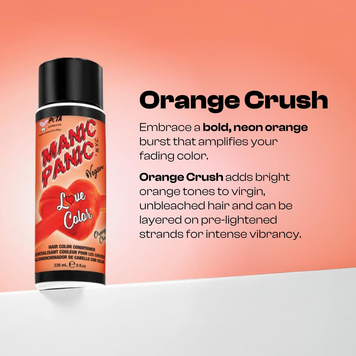 MANIC PANIC cap and dispenser detail highlighting easy application benefit