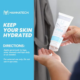 Mannatech jar on bathroom vanity suggesting daily moisturizing routine