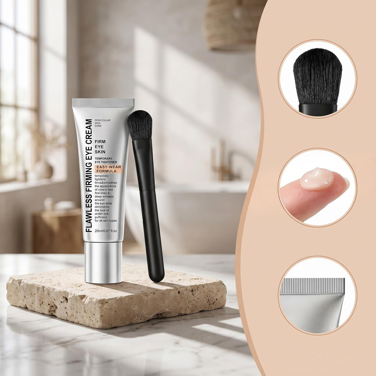 Manoai woman applying cream in morning routine for instant lifting confidence