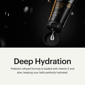 MANSCAPED gel texture swirl showing smooth formula and moisturizing consistency