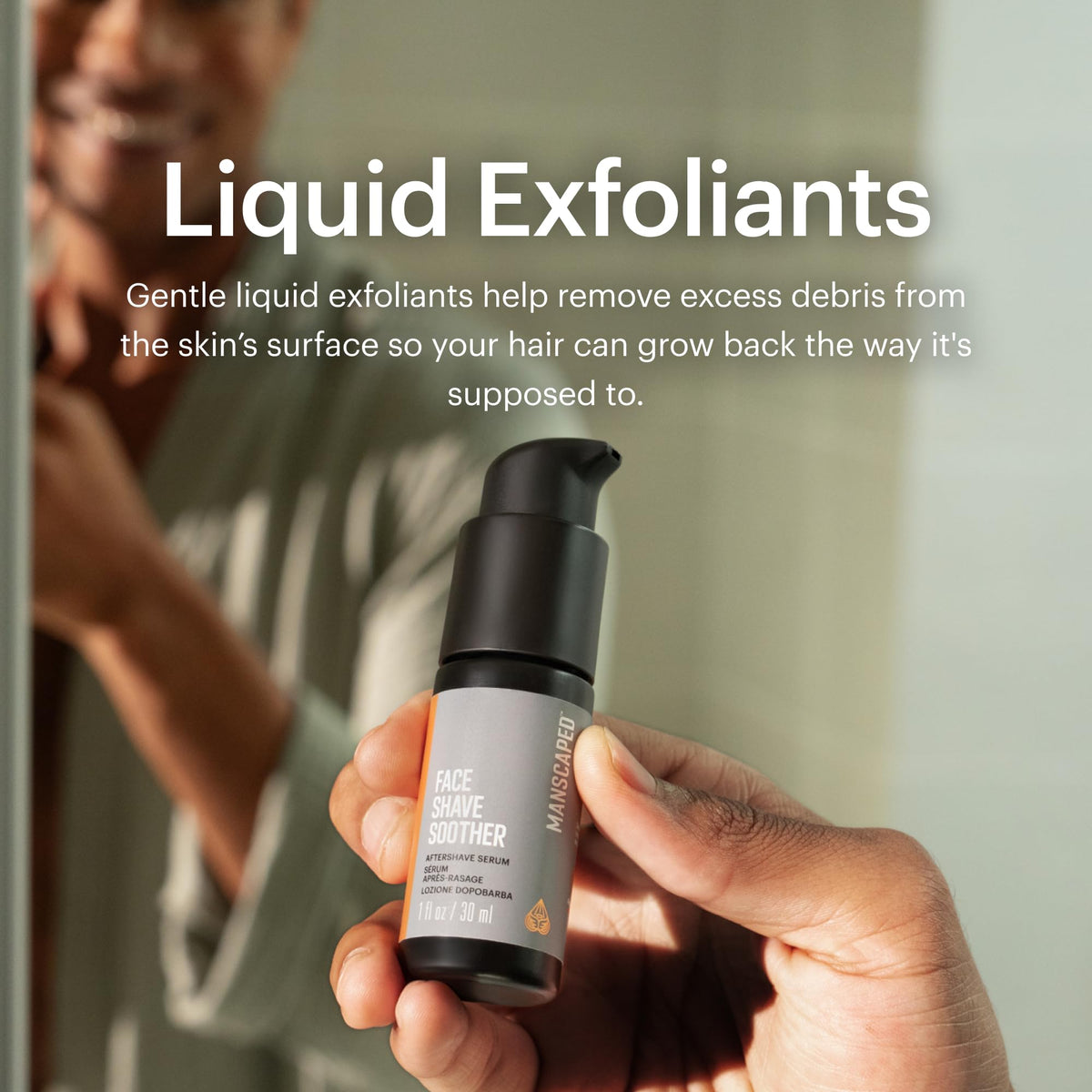 MANSCAPED red algae ingredient visual emphasizing hydration and natural support
