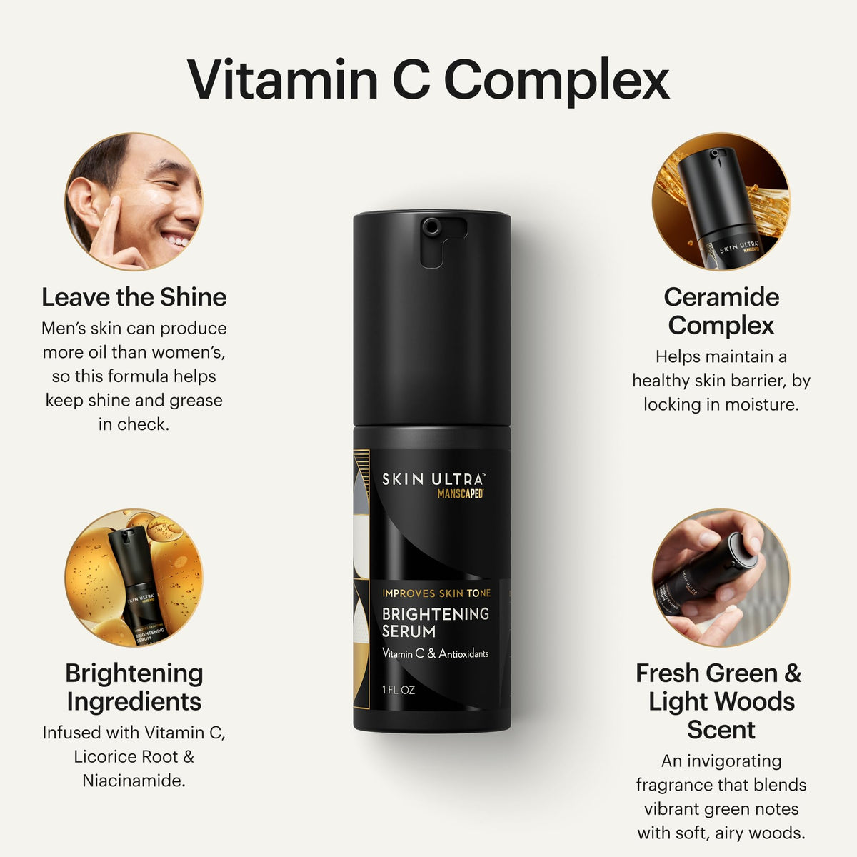 MANSCAPED ceramide complex ingredient visual highlighting barrier support
