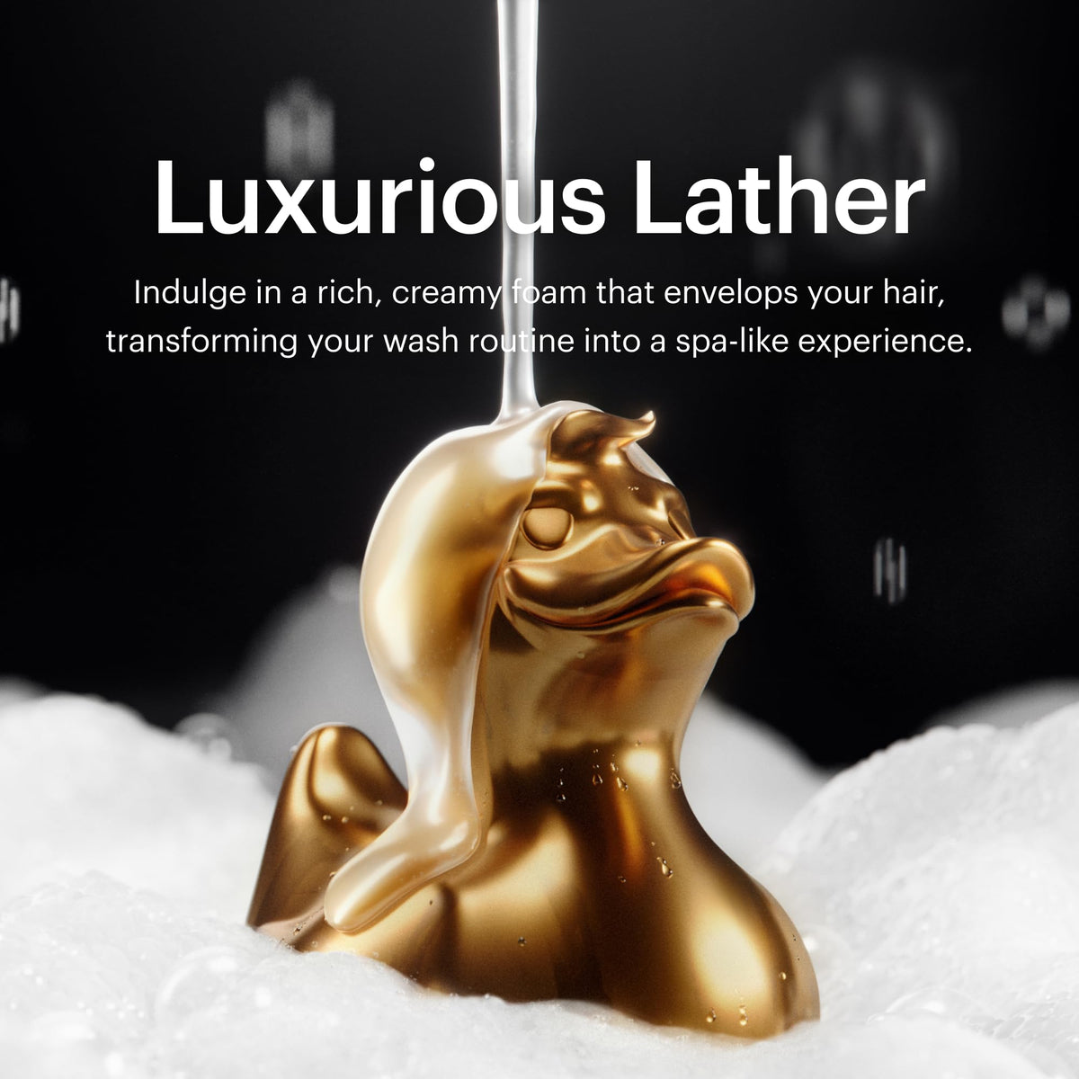 MANSCAPED creamy lather texture close-up showing rich foam for effective cleansing