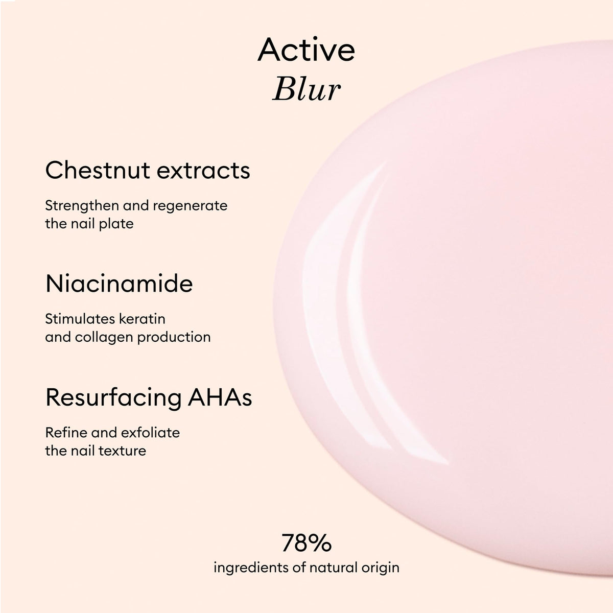 Manucurist close-up on nail matte finish highlighting blurred imperfections