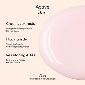 Manucurist close-up on nail matte finish highlighting blurred imperfections