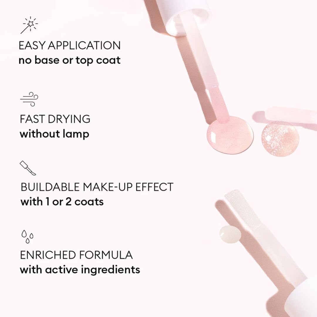 Manucurist application on a nail in hand demonstrating quick-dry benefit