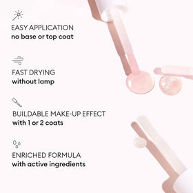 Manucurist application on a nail in hand demonstrating quick-dry benefit