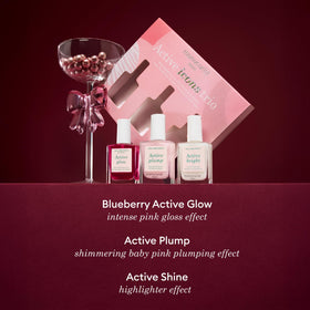 Manucurist Active Glow Blueberry close texture shot showing glossy hydration