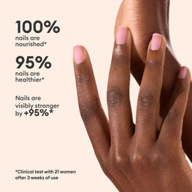 Manucurist nail application close-up showing instant shine and smoothing benefit