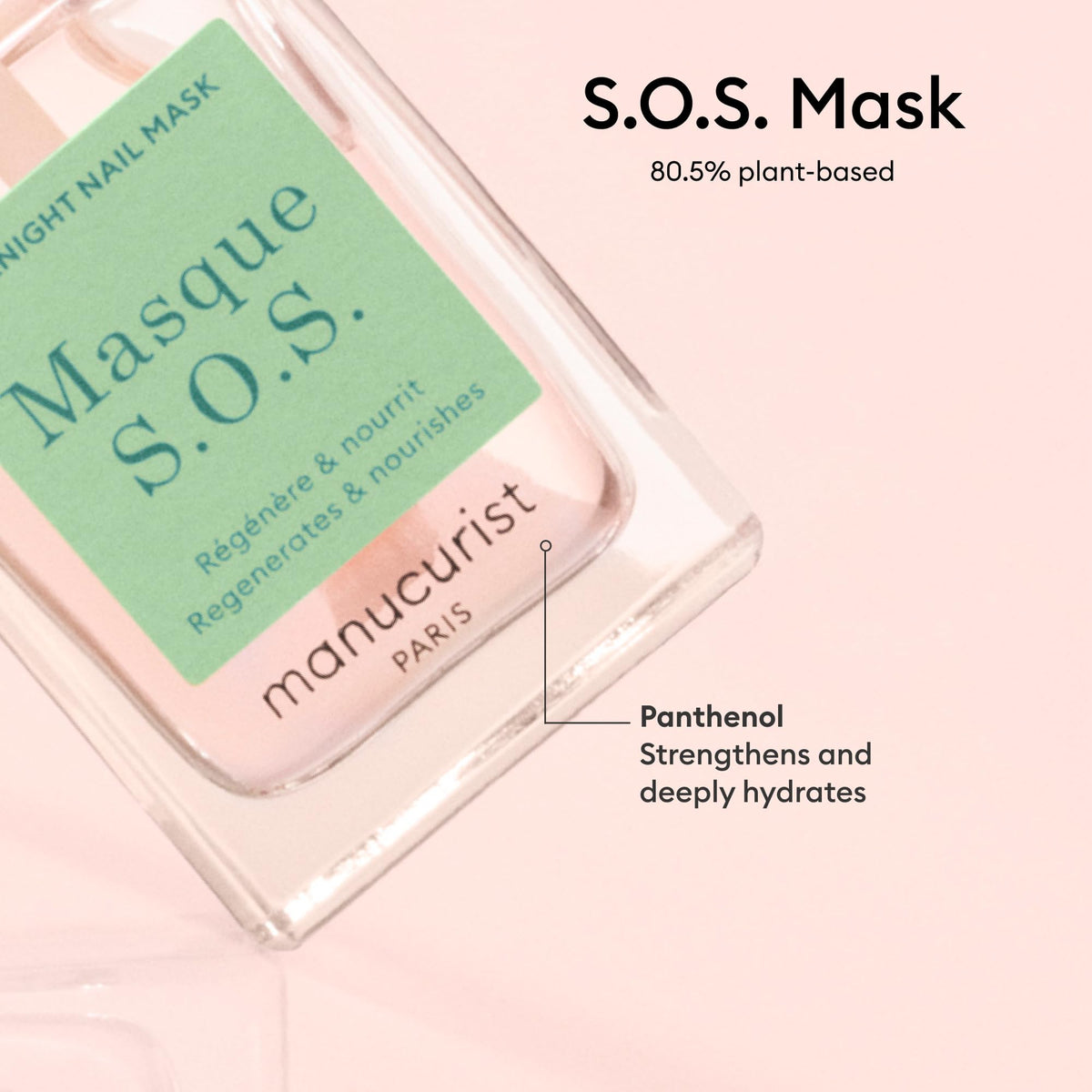 Manucurist applying Keratin Booster onto a bare nail to harden and repair