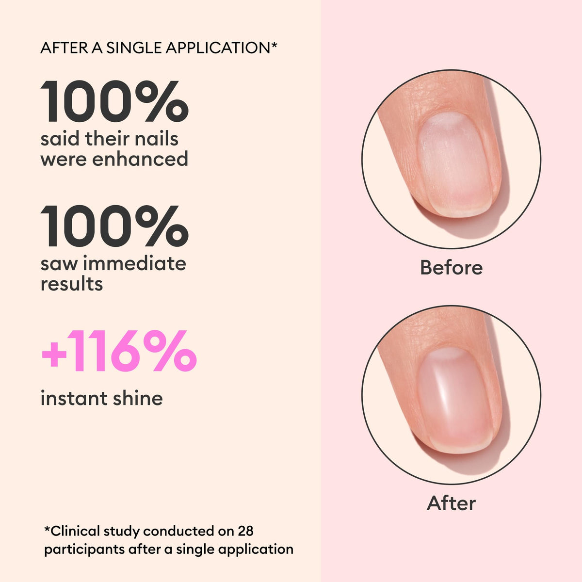 Manucurist being applied to a natural nail for instant renewal