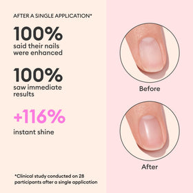Manucurist being applied to a natural nail for instant renewal