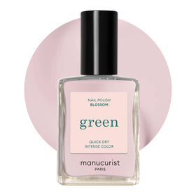 Manucurist Blossom front bottle showing pale pink shade and glossy finish benefit
