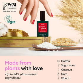 Manucurist Bubble on nails in salon setting demonstrating long-lasting shine