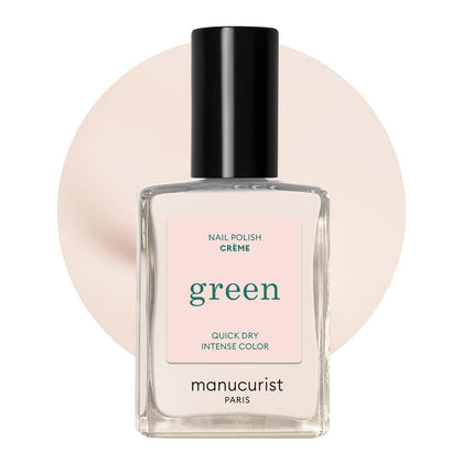 Manucurist bottle front view showing off-white Crème shade and glossy benefit