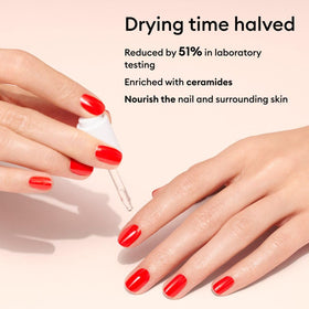 Manucurist single oil drop on painted nail speeding drying without smudges benefit