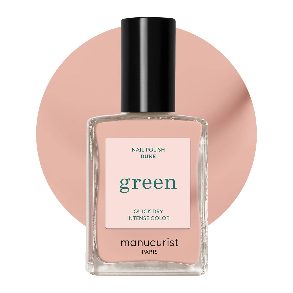 Manucurist front bottle of Dune showing label and color benefit long-lasting shine