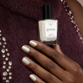 Manucurist Fairy swatches on nail wheel showing opaque pearly coverage