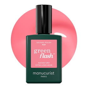 Manucurist front packaging showing Pastel Pink Pop bottle and branding benefit clear identification
