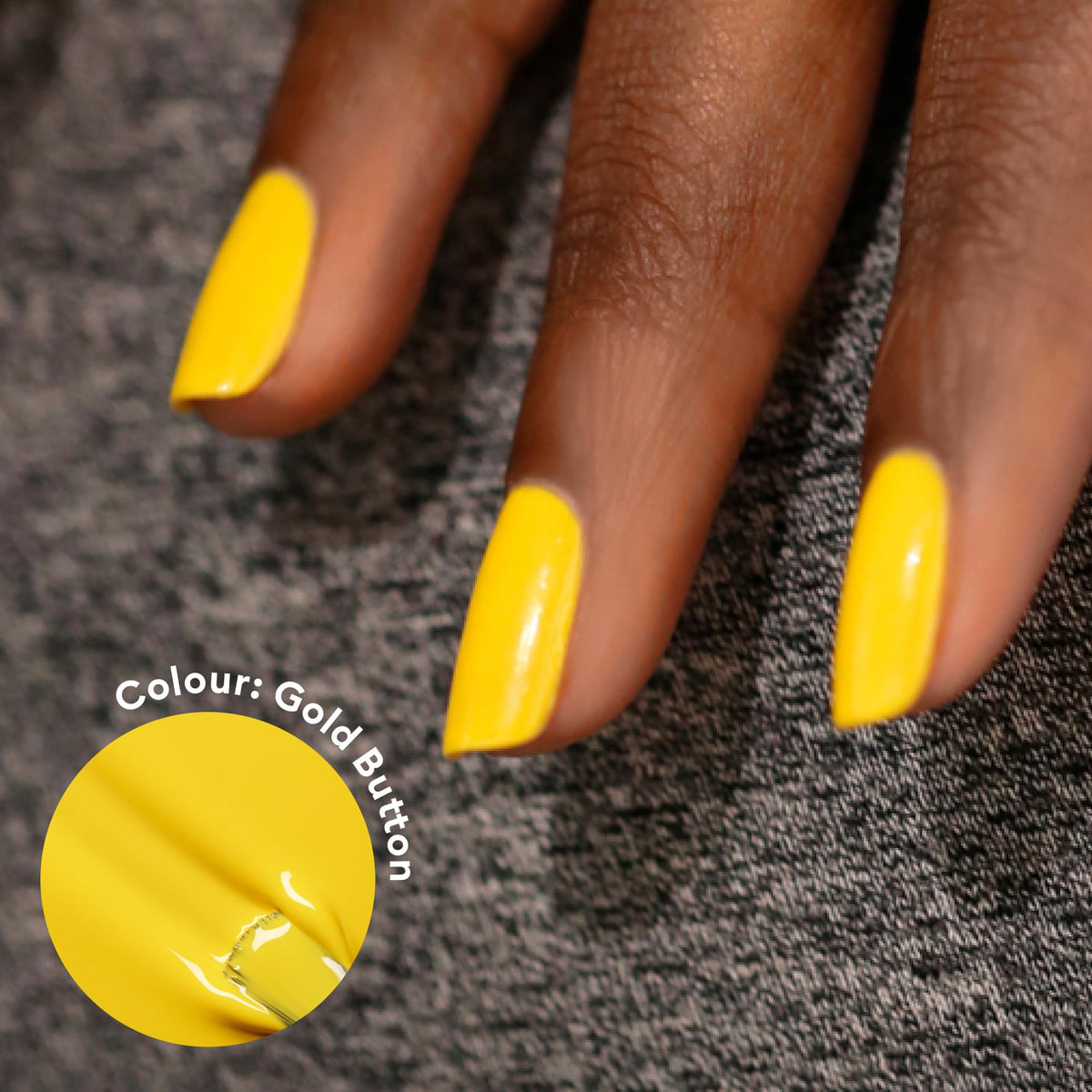 Manucurist brush stroke of Gold Button demonstrating smooth application and coverage