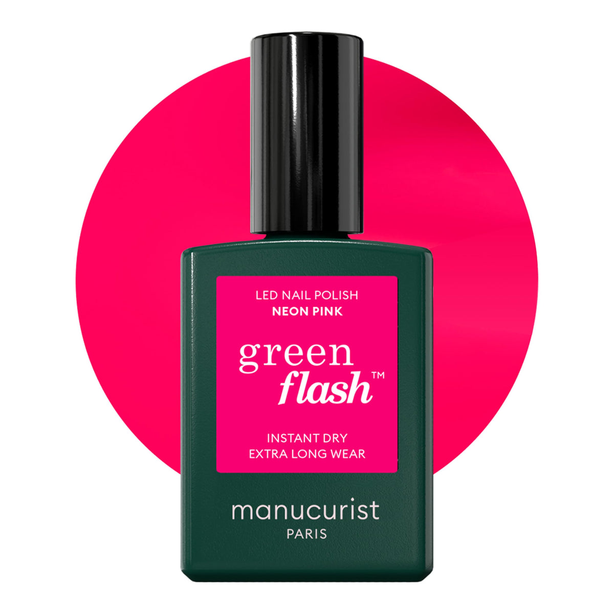 Manucurist front packaging showing Neon Pink and eco credentials for confidence