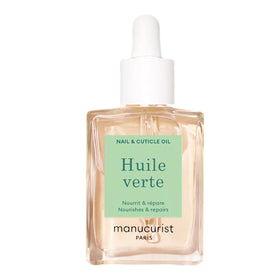 Manucurist Green Oil front bottle showing sleek packaging and compact size for travel