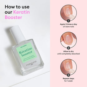 Manucurist serum applied on nail showing smoothing and shine benefit