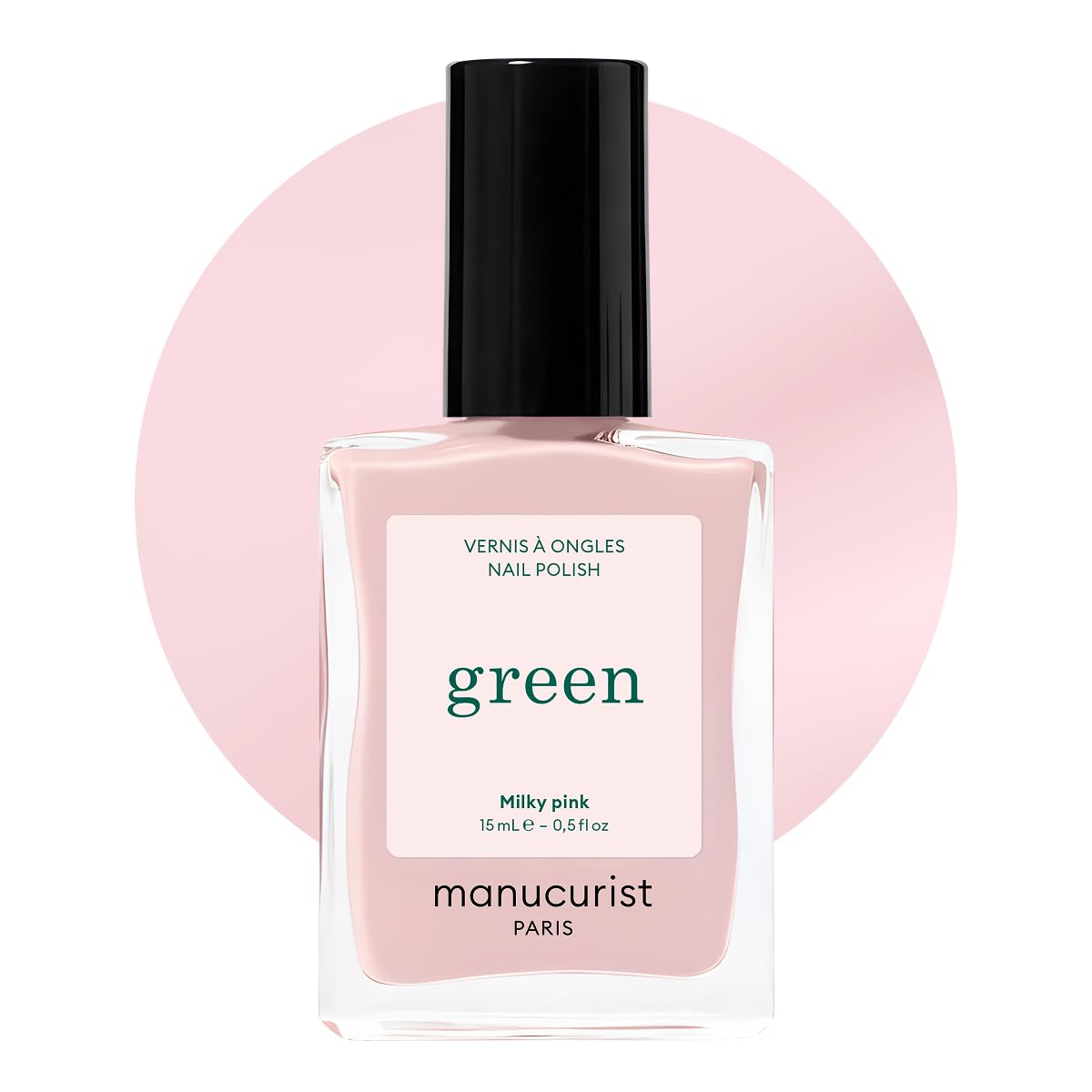 Manucurist bottle front showing milky pink shade and quick-dry benefit
