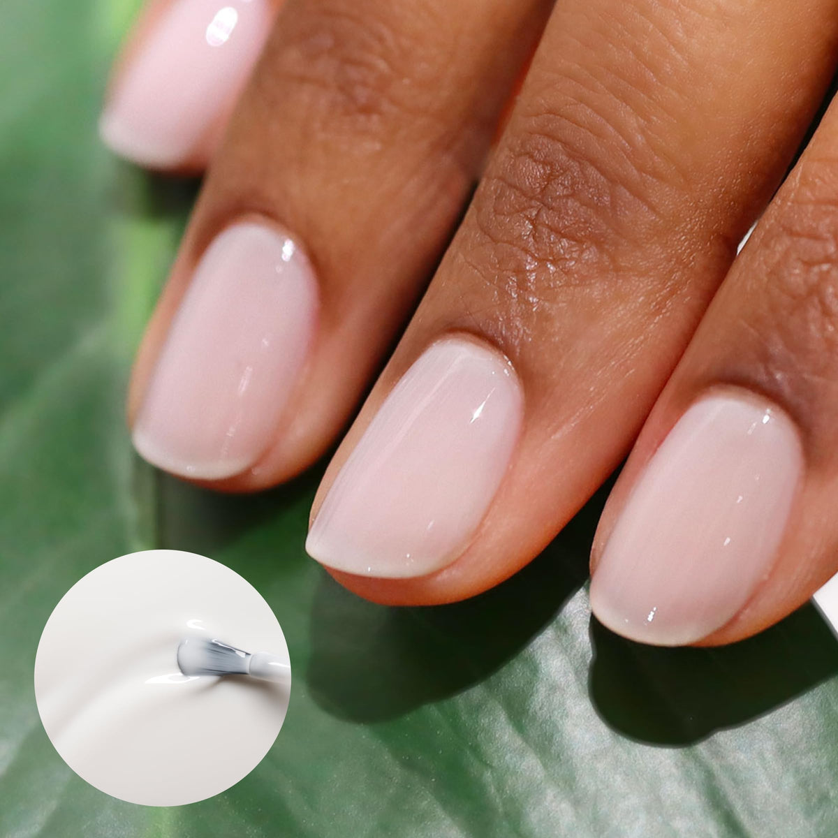 Manucurist Milky White brush stroke detail demonstrating smooth application