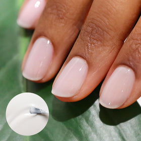 Manucurist Milky White brush stroke detail demonstrating smooth application