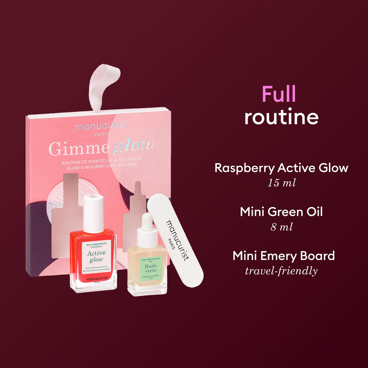 Manucurist mini nail file dual-grit detail showing coarse and fine sides for shaping and finishing