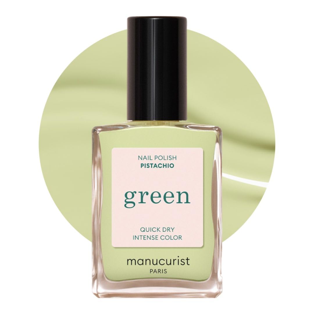 Manucurist Pistachio front bottle showing pale green shade and glossy finish