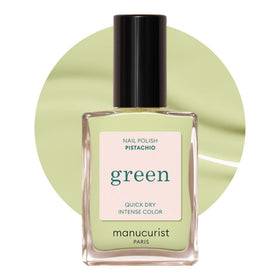 Manucurist Pistachio front bottle showing pale green shade and glossy finish