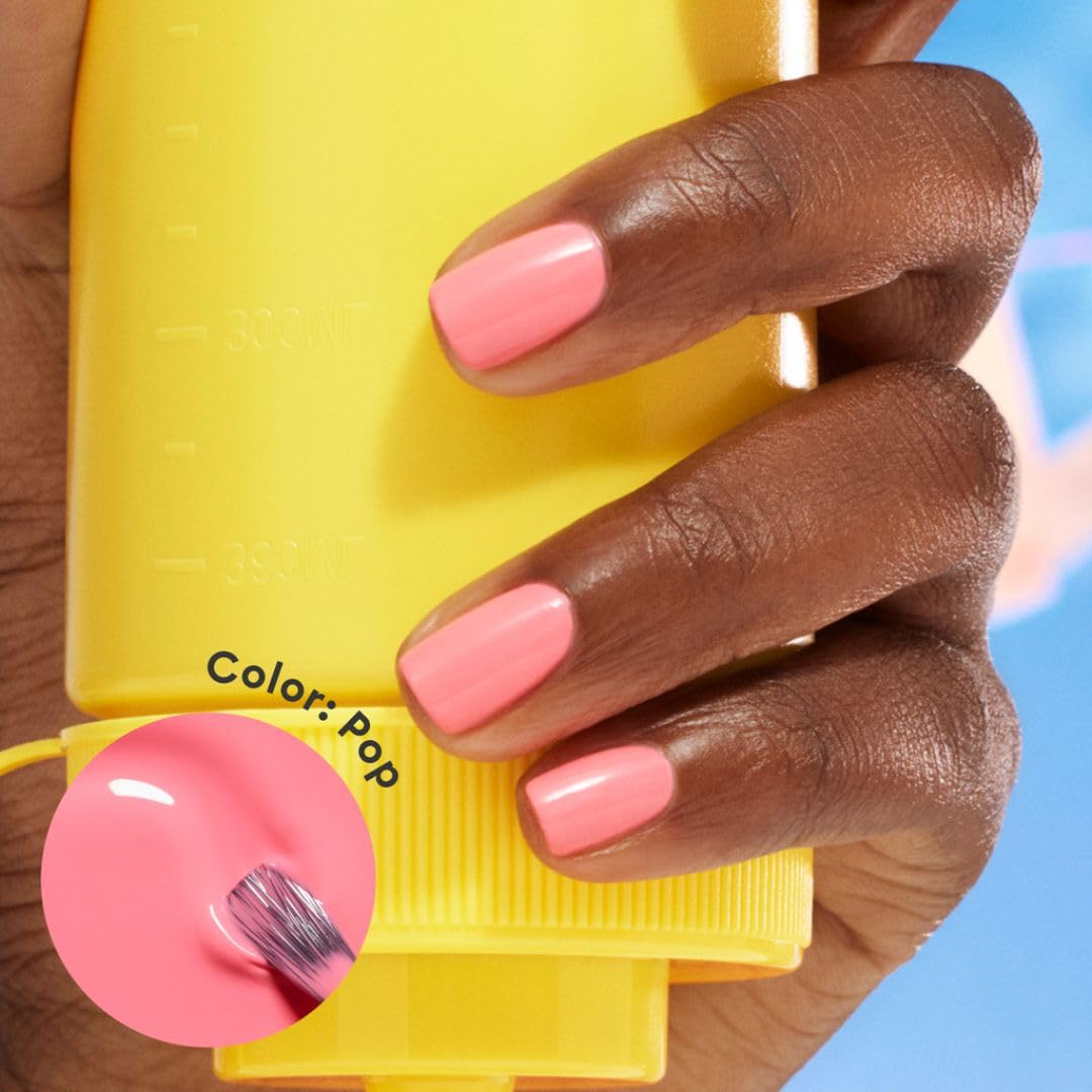 Manucurist Pop brush detail demonstrating wide professional brush for smooth streak-free application