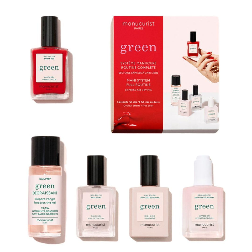 Manucurist front packaging showing full five-piece kit and benefits