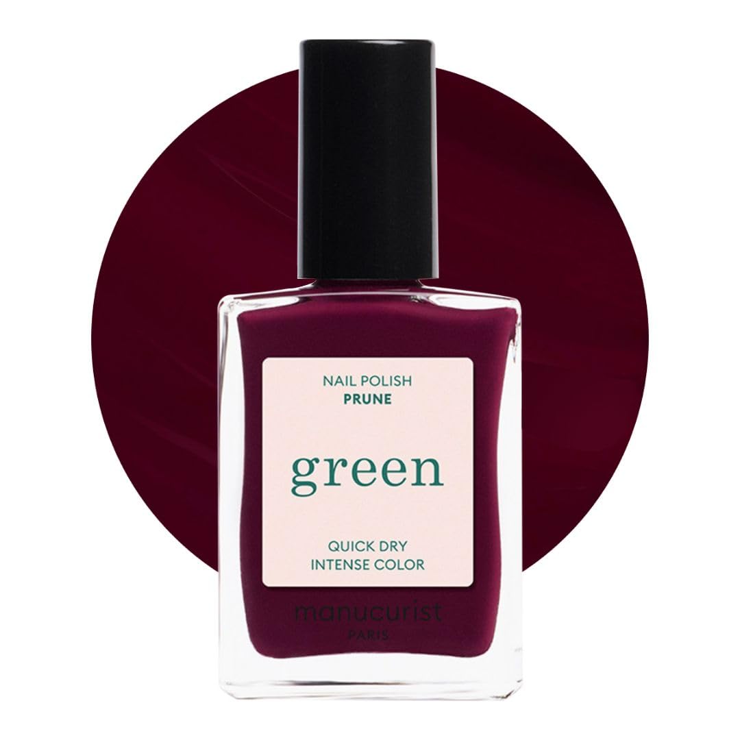 Manucurist bottle front view showing prune shade and glossy finish for elegant nails