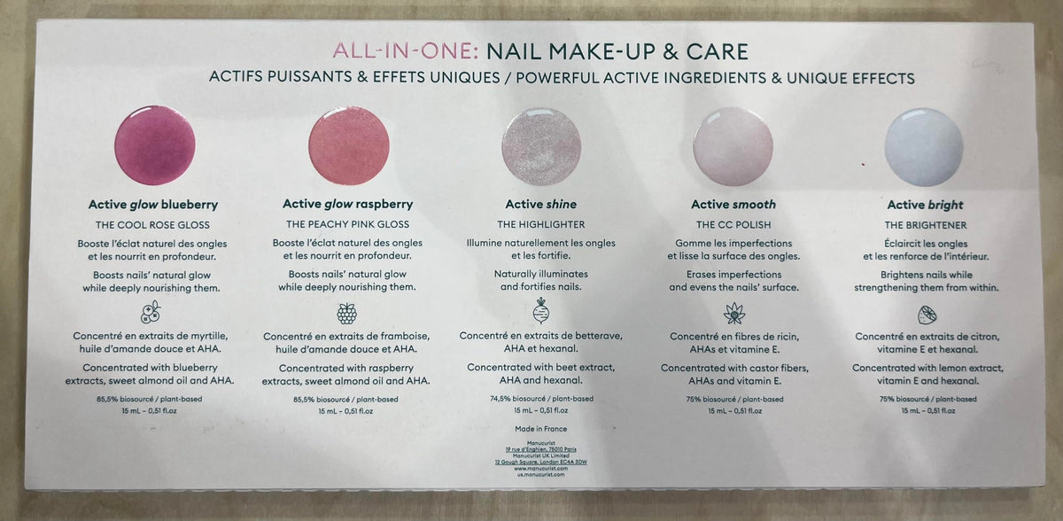 Manucurist Active set styled on bathroom vanity conveying everyday routine and beauty boost