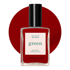 Manucurist bottle front view showing vibrant red and clean branding benefit: trustworthy color